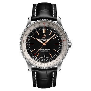 Buy Shop Breitling Navitimer 1 Automatic 41mm Black Dial Black Leather Strap Mens Watch - A17326211B1P2 USA Online