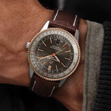 Buy Shop Breitling Navitimer 1 Automatic 41mm Black Dial Brown Leather Strap Mens Watch - U17326211M1P1 USA Online