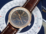 Buy Shop Breitling Navitimer 1 Automatic 41mm Black Dial Brown Leather Strap Mens Watch - U17326211M1P1 USA Online