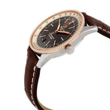 Buy Shop Breitling Navitimer 1 Automatic 41mm Black Dial Brown Leather Strap Mens Watch - U17326211M1P1 USA Online