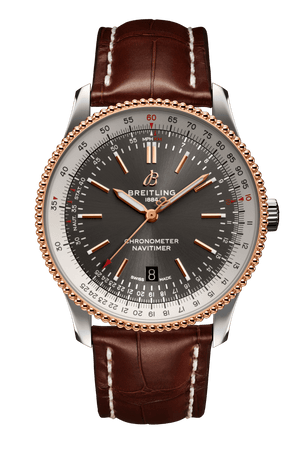 Buy Shop Breitling Navitimer 1 Automatic 41mm Black Dial Brown Leather Strap Mens Watch - U17326211M1P1 USA Online