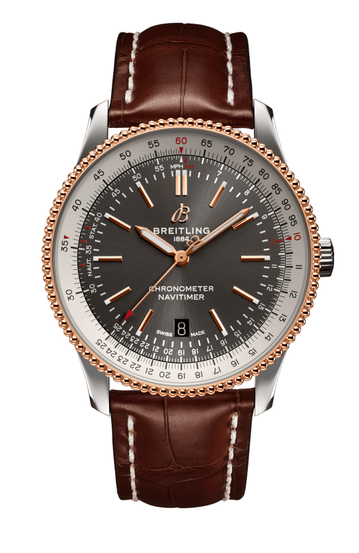 Buy Shop Breitling Navitimer 1 Automatic 41mm Black Dial Brown Leather Strap Mens Watch - U17326211M1P1 USA Online
