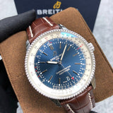 Buy Shop Breitling Navitimer 1 Automatic 41mm Blue Dial Brown Leather Strap Mens Watch - A17326211C1P1 USA Online