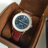 Buy Shop Breitling Navitimer 1 Automatic 41mm Blue Dial Brown Leather Strap Mens Watch - A17326211C1P1 USA Online