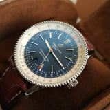 Buy Shop Breitling Navitimer 1 Automatic 41mm Blue Dial Brown Leather Strap Mens Watch - A17326211C1P1 USA Online