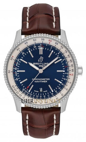Buy Shop Breitling Navitimer 1 Automatic 41mm Blue Dial Brown Leather Strap Mens Watch - A17326211C1P1 USA Online