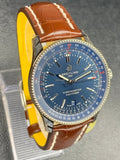 Buy Shop Breitling Navitimer 1 Automatic 41mm Blue Dial Brown Steel Strap Watch for Men - A17326161C1P1 USA Online