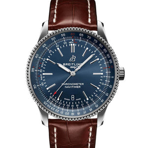 Buy Shop Breitling Navitimer 1 Automatic 41mm Blue Dial Brown Steel Strap Watch for Men - A17326161C1P1 USA Online