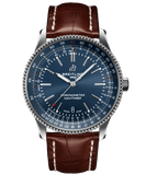 Buy Shop Breitling Navitimer 1 Automatic 41mm Blue Dial Brown Steel Strap Watch for Men - A17326161C1P1 USA Online