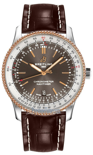 Buy Shop Breitling Navitimer 1 Automatic 41mm Brown Dial Brown Leather Strap Mens Watch - U17326211M1P2 USA Online