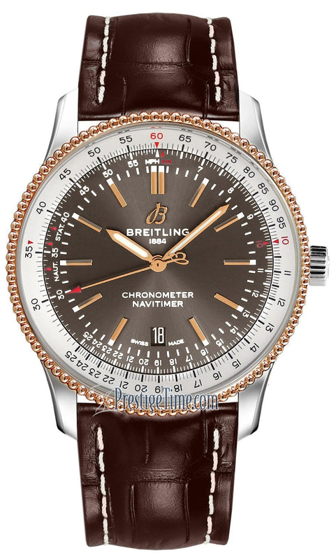 Buy Shop Breitling Navitimer 1 Automatic 41mm Brown Dial Brown Leather Strap Mens Watch - U17326211M1P2 USA Online
