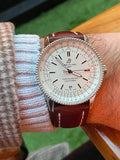 Buy Shop Breitling Navitimer 1 Automatic 41mm White Dial Brown Leather Strap Mens Watch - A17326211G1P1 USA Online