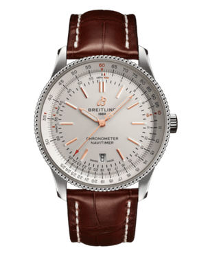 Buy Shop Breitling Navitimer 1 Automatic 41mm White Dial Brown Leather Strap Mens Watch - A17326211G1P1 USA Online