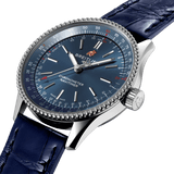 Buy Shop Breitling Navitimer Automatic 35 Blue Dial Blue Leather Strap Watch for Men - A17395161C1P1 USA Online