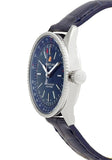 Buy Shop Breitling Navitimer Automatic 35 Blue Dial Blue Leather Strap Watch for Men - A17395161C1P1 USA Online