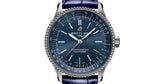 Buy Shop Breitling Navitimer Automatic 35 Blue Dial Blue Leather Strap Watch for Men - A17395161C1P1 USA Online