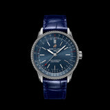 Buy Shop Breitling Navitimer Automatic 35 Blue Dial Blue Leather Strap Watch for Men - A17395161C1P1 USA Online