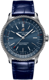 Buy Shop Breitling Navitimer Automatic 35 Blue Dial Blue Leather Strap Watch for Men - A17395161C1P1 USA Online