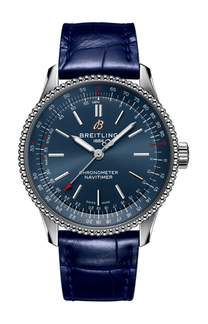 Buy Shop Breitling Navitimer Automatic 35 Blue Dial Blue Leather Strap Watch for Men - A17395161C1P1 USA Online
