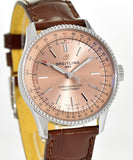 Buy Shop Breitling Navitimer Automatic 35 Brown Dial Brown Leather Strap Watch for Men - A17395201K1P1 USA Online