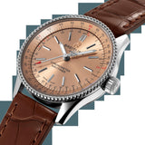 Buy Shop Breitling Navitimer Automatic 35 Brown Dial Brown Leather Strap Watch for Men - A17395201K1P1 USA Online
