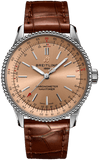 Buy Shop Breitling Navitimer Automatic 35 Brown Dial Brown Leather Strap Watch for Men - A17395201K1P1 USA Online