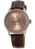Buy Shop Breitling Navitimer Automatic 35 Brown Dial Brown Leather Strap Watch for Men - A17395201K1P1 USA Online