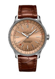 Buy Shop Breitling Navitimer Automatic 35 Brown Dial Brown Leather Strap Watch for Men - A17395201K1P1 USA Online