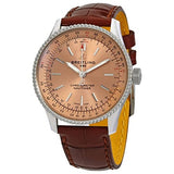 Buy Shop Breitling Navitimer Automatic 35 Brown Dial Brown Leather Strap Watch for Men - A17395201K1P1 USA Online