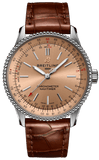 Buy Shop Breitling Navitimer Automatic 35 Brown Dial Brown Leather Strap Watch for Men - A17395201K1P1 USA Online