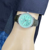 Buy Shop Breitling Navitimer Automatic 35 Green Dial Green Leather Strap Watch for Women - A17395361L1P1 USA Online
