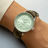 Buy Shop Breitling Navitimer Automatic 35 Green Dial Green Leather Strap Watch for Women - A17395361L1P1 USA Online