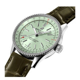 Buy Shop Breitling Navitimer Automatic 35 Green Dial Green Leather Strap Watch for Women - A17395361L1P1 USA Online