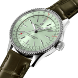 Buy Shop Breitling Navitimer Automatic 35 Green Dial Green Leather Strap Watch for Women - A17395361L1P1 USA Online