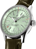 Buy Shop Breitling Navitimer Automatic 35 Green Dial Green Leather Strap Watch for Women - A17395361L1P1 USA Online