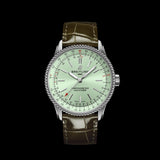 Buy Shop Breitling Navitimer Automatic 35 Green Dial Green Leather Strap Watch for Women - A17395361L1P1 USA Online
