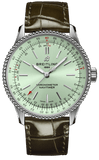 Buy Shop Breitling Navitimer Automatic 35 Green Dial Green Leather Strap Watch for Women - A17395361L1P1 USA Online