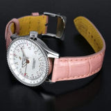 Buy Shop Breitling Navitimer Automatic 35 Mother of Pearl Dial Pink Leather Strap Watch for Women - A17395211A1P3 USA Online