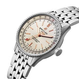 Buy Shop Breitling Navitimer Automatic 35 White Dial Silver Steel Strap Watch for Men - A17395F41G1A1 USA Online