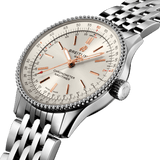 Buy Shop Breitling Navitimer Automatic 35 White Dial Silver Steel Strap Watch for Men - A17395F41G1A1 USA Online