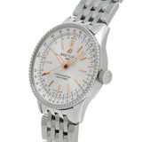 Buy Shop Breitling Navitimer Automatic 35 White Dial Silver Steel Strap Watch for Men - A17395F41G1A1 USA Online