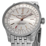 Buy Shop Breitling Navitimer Automatic 35 White Dial Silver Steel Strap Watch for Men - A17395F41G1A1 USA Online