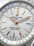 Buy Shop Breitling Navitimer Automatic 35 White Dial Silver Steel Strap Watch for Men - A17395F41G1A1 USA Online