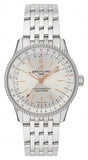 Buy Shop Breitling Navitimer Automatic 35 White Dial Silver Steel Strap Watch for Men - A17395F41G1A1 USA Online