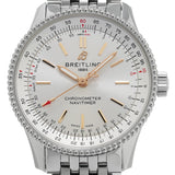 Buy Shop Breitling Navitimer Automatic 35 White Dial Silver Steel Strap Watch for Men - A17395F41G1A1 USA Online