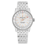 Buy Shop Breitling Navitimer Automatic 35 White Dial Silver Steel Strap Watch for Men - A17395F41G1A1 USA Online