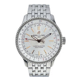 Buy Shop Breitling Navitimer Automatic 35 White Dial Silver Steel Strap Watch for Men - A17395F41G1A1 USA Online