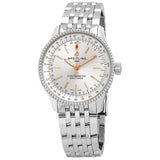 Buy Shop Breitling Navitimer Automatic 35 White Dial Silver Steel Strap Watch for Men - A17395F41G1A1 USA Online