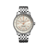 Buy Shop Breitling Navitimer Automatic 35 White Dial Silver Steel Strap Watch for Men - A17395F41G1A1 USA Online