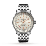 Buy Shop Breitling Navitimer Automatic 35 White Dial Silver Steel Strap Watch for Men - A17395F41G1A1 USA Online